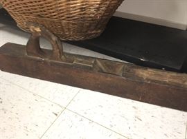 Antique wood frame minus blade