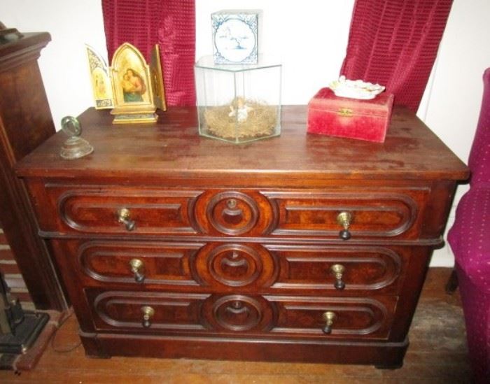 Antique 3 drawer chest, misc. antiques & collectibles