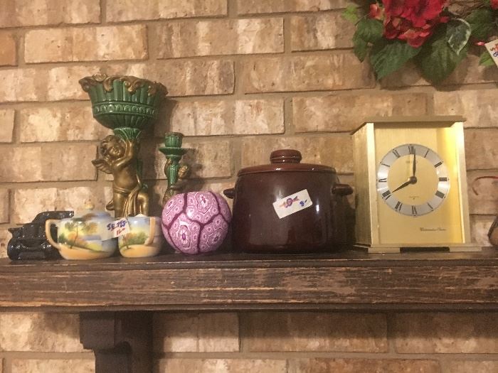 Bean Pot, Clocks, Antiques