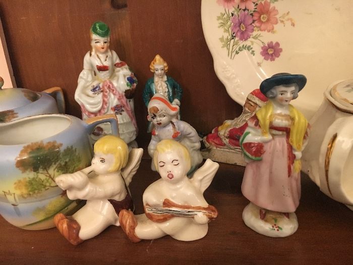 Occupied in Japan figurines, Cream & Sugar bowls, China plates