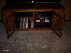 TV console has DVD storage also