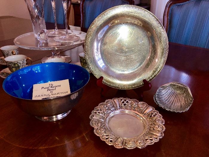 Paul Revere Bowl and sterling pieces