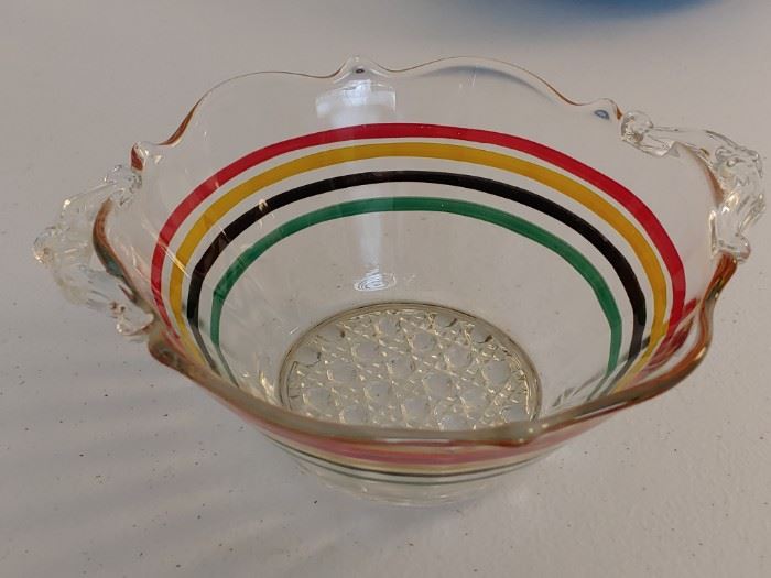 Banded Glass Bowl
