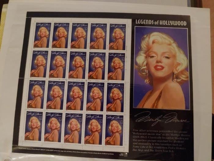 Marilyn Monroe Stamp Block