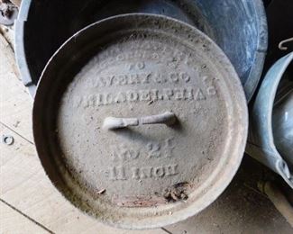 Early Cast Iron Pot Lid(Savery & Co.)