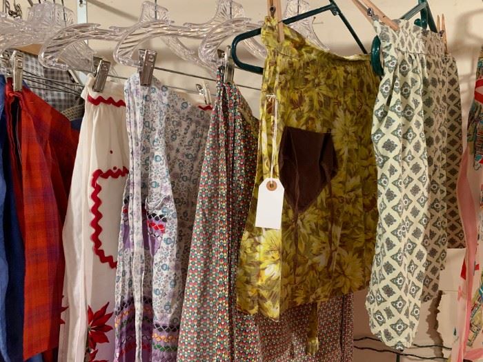 Vintage sash aprons