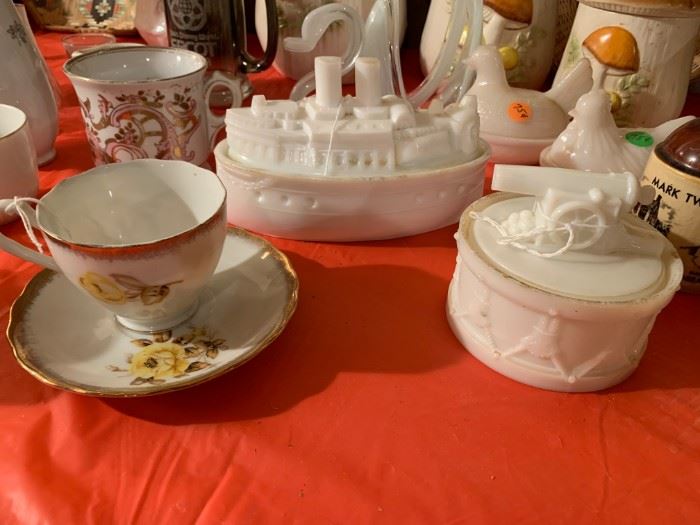 Milk Glass and misc. China and glassware