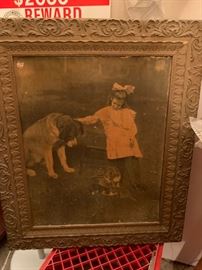 antique framed print