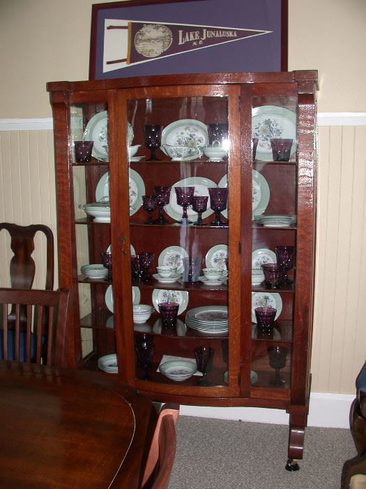 bow front china cabinet