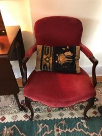 ONE OF A NUMBER OF ANTIQUE CHAIRS