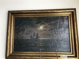 OLD OIL PAINTING IN OLD FRAME