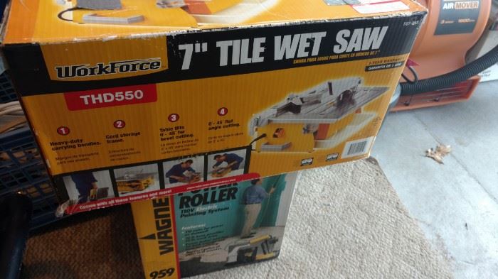 Wet saw for tile work