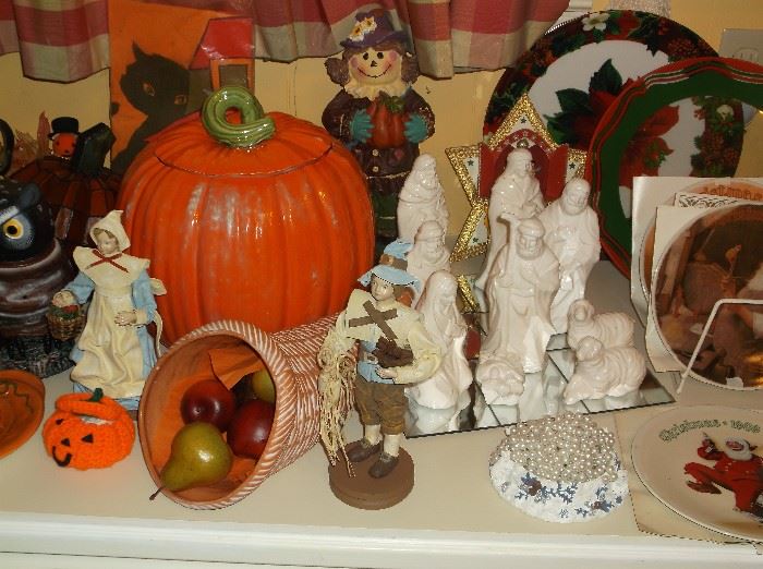 Fall and Christmas decorations