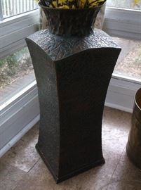 Large hammered metal  urn