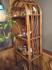 Rattan bookcase