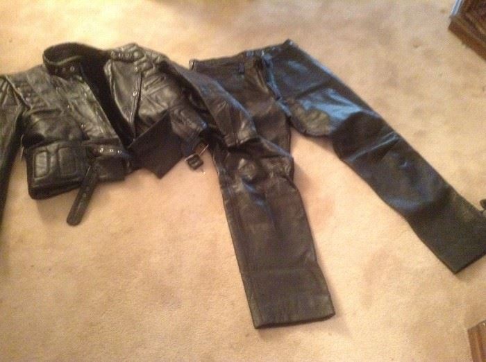 Leather Jacket and Pants