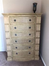 6 DRAWER CHEST OF DRAWERS BY  COLLEZIONE EUROPE 
59” H x 20” D x 43” W