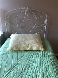 TWIN METAL BED WITH MATTRESS