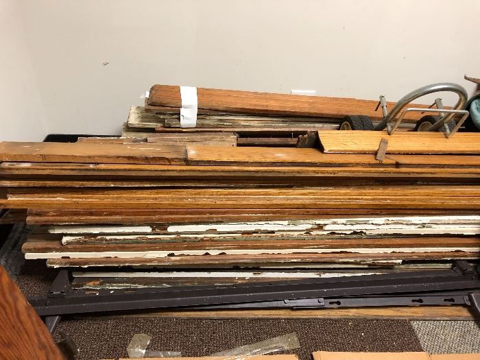 Salvaged antique baseboards & trim