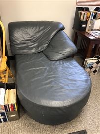 Leather chaise lounge