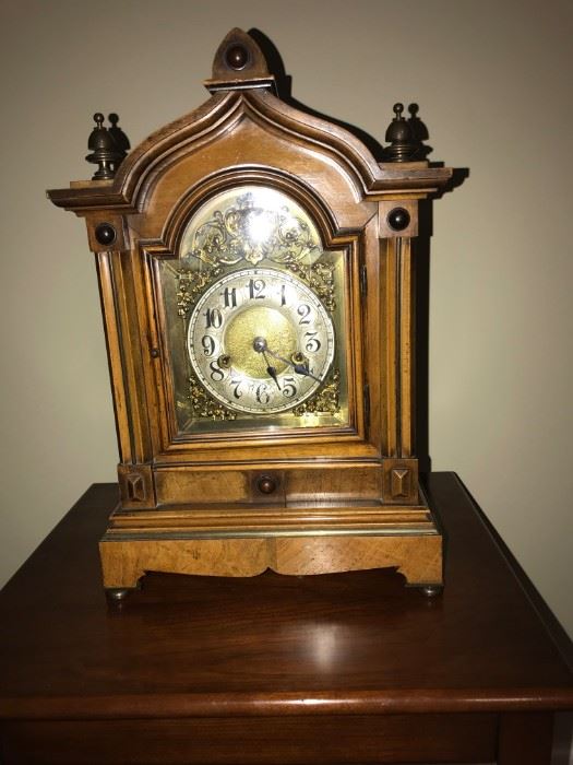 Antique Gustav Baker clock. Good condition. Missing pendulum.