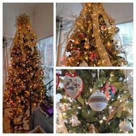 Beautiful pre-lit Christmas tree