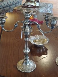 Chantilly Gorham pair candelabras