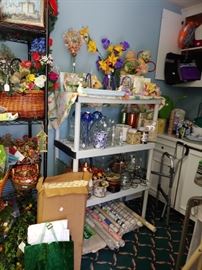 Lots of good usable fun decorative items in the pool house