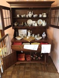 China cabinet is available but the contents are sold