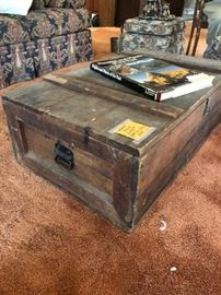 World War II trunk great for a coffee table really beautiful check out the text on the front