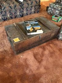 World War II trunk great for a coffee table really beautiful check out the text on the front