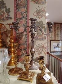 Pair Chantilly candelabras sterling silver