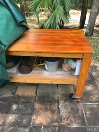 GREEN EGG WORK STATION/TABLE ONLY - EGG IS NOT FOR SALE.