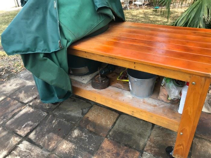 GREEN EGG WORK TABLE FOR SALE - NOT THE EGG.