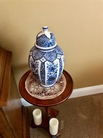 Large delft covered urn 