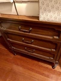 Pair of walnut matched dressers
