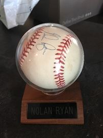 Authentic Nolan Ryan autographed baseball. 