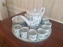 Porcelain demitasse tea set, Bavaria