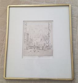 Joseph Pennel Etching- "The White Tower"