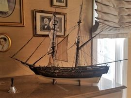 One of three ship models
