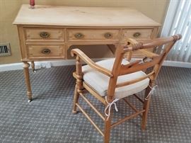 Pine desk and chair 