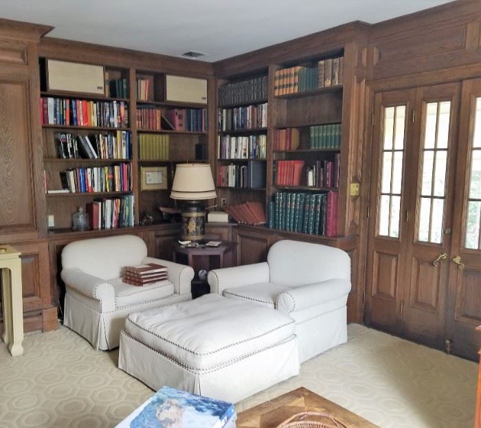 Library of books. Chairs and ottoman not included in this sale 