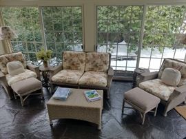 Lovely sunroom furnishings