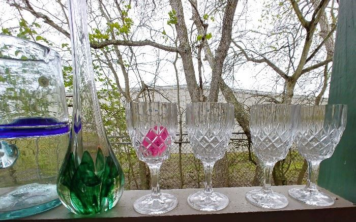 glasses pitcher artglass