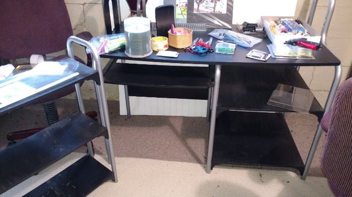 One of several small desks