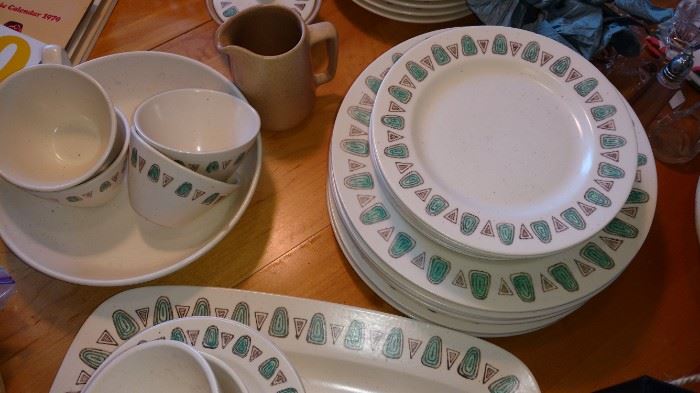 Metlox Poppy trail Navajo china service for 8