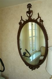Antique ornate mirror.