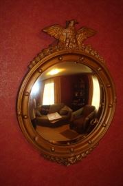 Federal convex mirror with eagle at top.