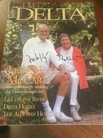 First issue of Delta Magazine signed by Lee and Pup McCarty