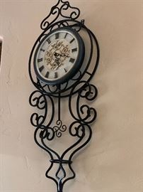 wrought iron clock